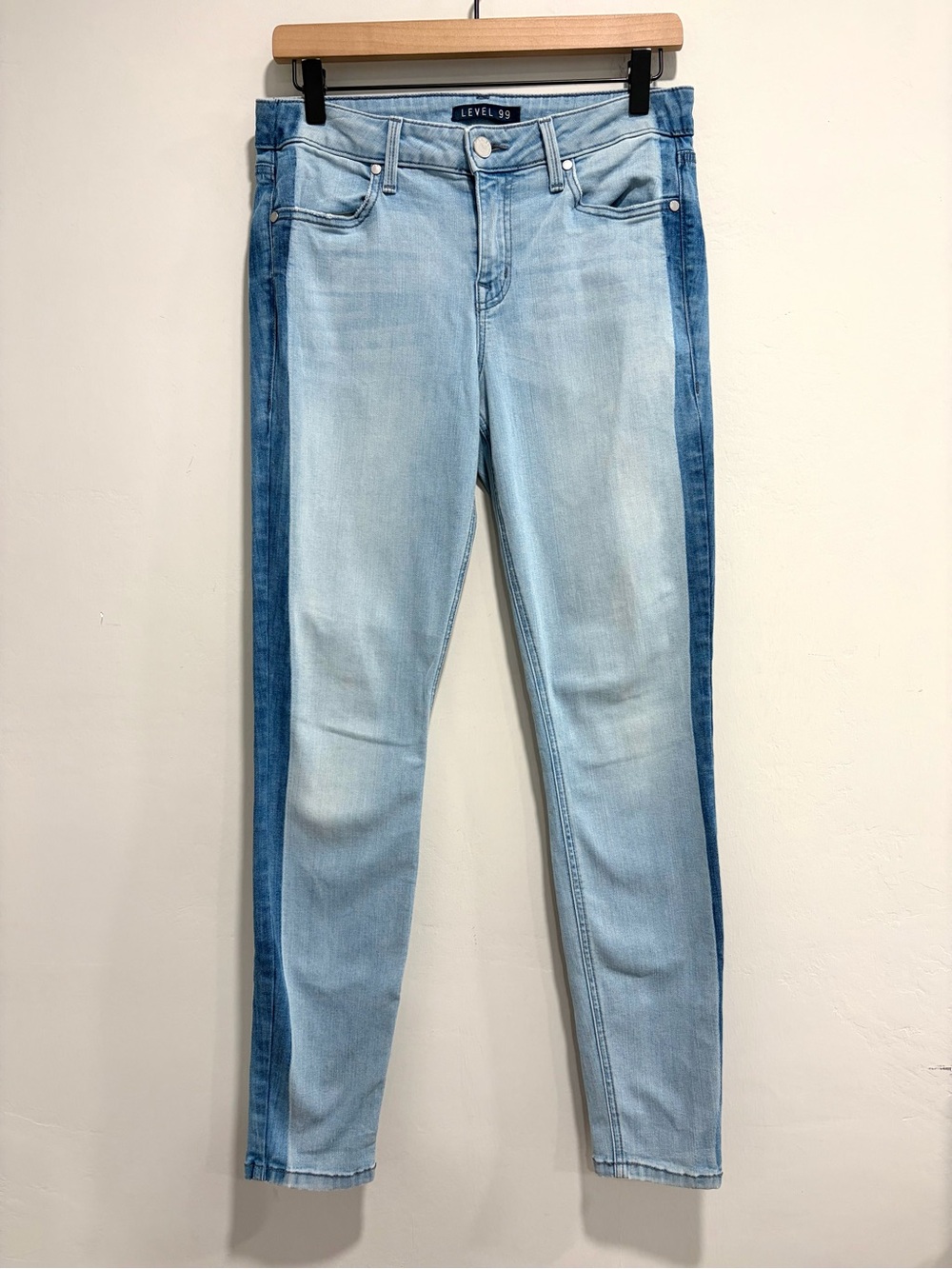 Level 99 Two Tone Stretch Skinny Jeans